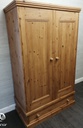 solid pine double wardrobe with drawer