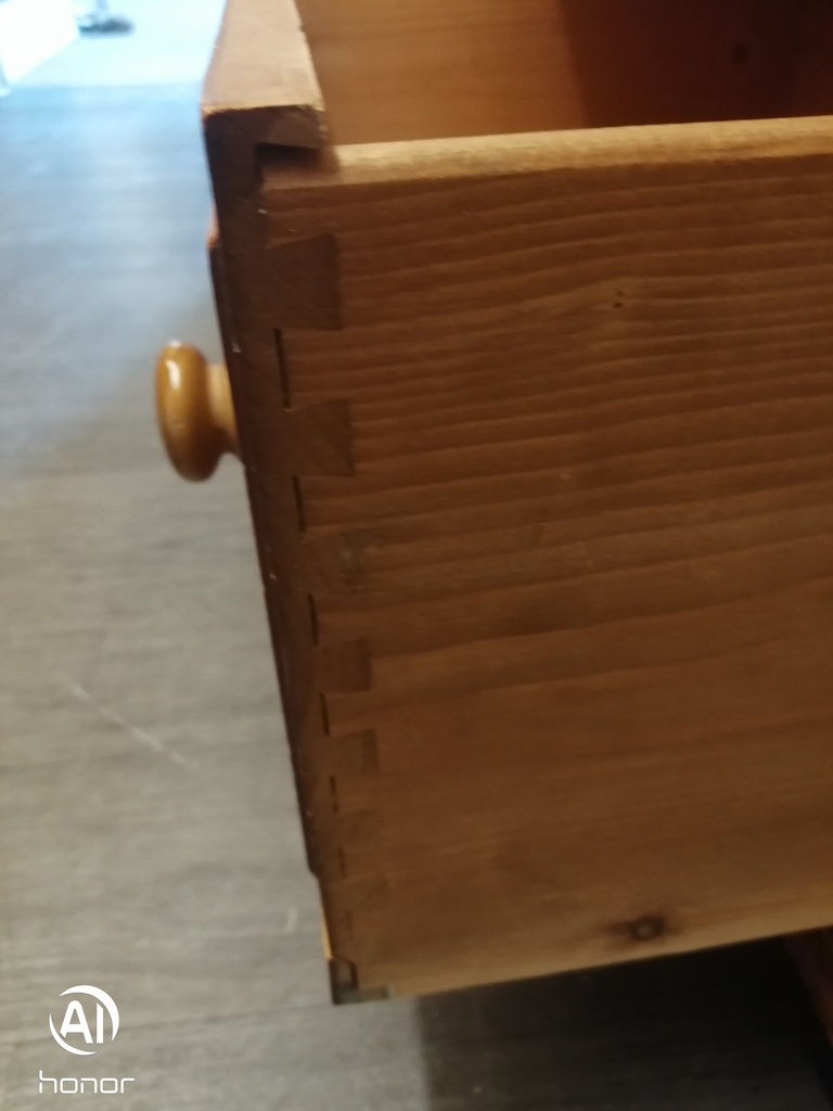 Quality triple size solid pine wardrobe with drawers
