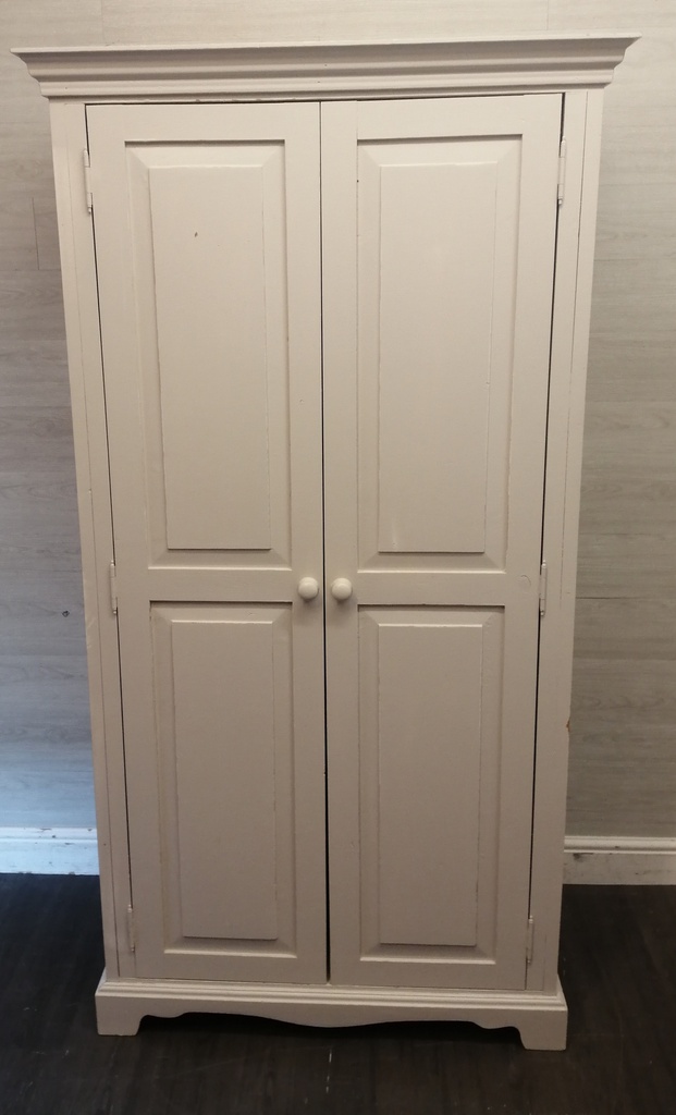 Pine Shabby Cic Old White  wardrobe