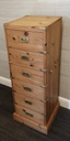 Military style  solid pine slim wellington chest