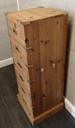 Military style  solid pine slim wellington chest
