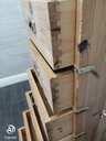Military style  solid pine slim wellington chest