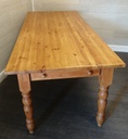 7ft Solid Pine Table With Drawer