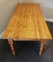 7ft Solid Pine Table With Drawer