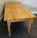 7ft Solid Pine Table With Drawer
