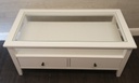 Ikea glass top white coffee table