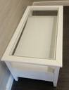 Ikea glass top white coffee table