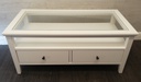 Ikea glass top white coffee table