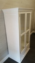 Neat glazed fronted white wardrobe