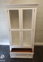 Neat glazed fronted white wardrobe