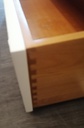 Neat glazed fronted white wardrobe