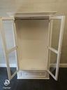 Neat glazed fronted white wardrobe