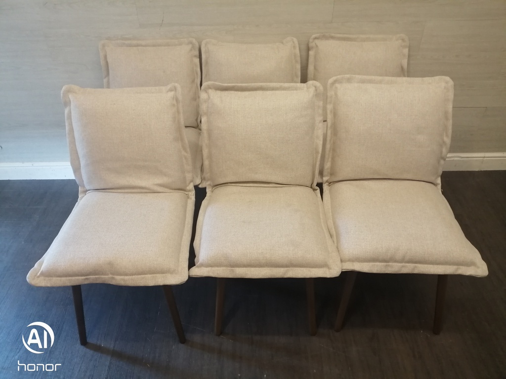 Set Of Six Ikea KLINTEN dining Chairs Light Beige