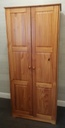 Two door pine wardrobe