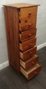 Seven drawer pine wellington chest