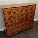 pine 12 drawer merchant style pine chest
