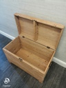 LOVELY OLD PINE DOME TOP BLANKET BOX