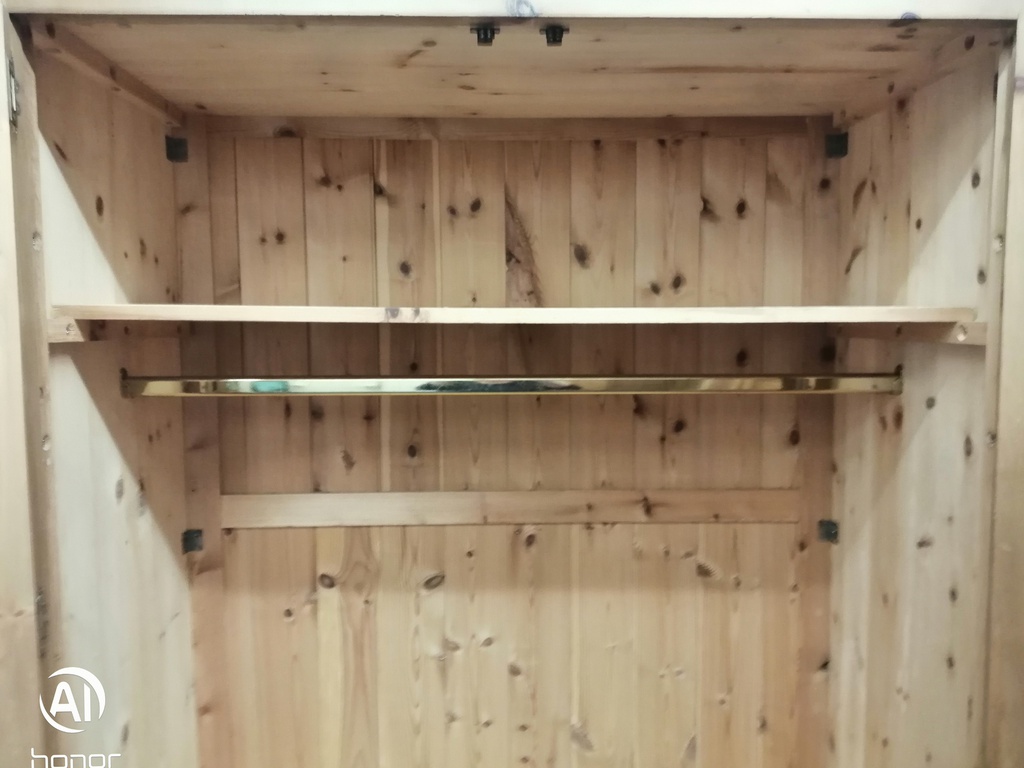 solid pine double wardrobe with drawers