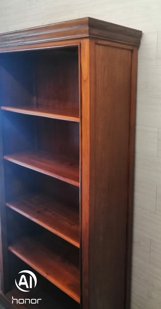 QUALITY DARK WOOD BOOKCASE