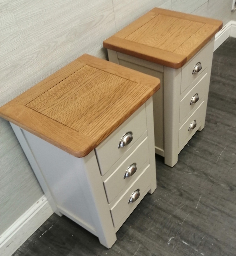 Pair Of Grey Shaker style  Bedside Chests