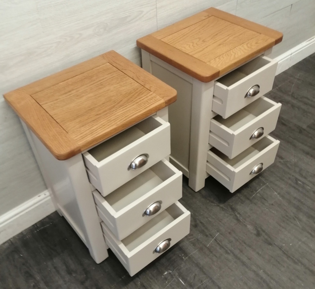 Pair Of Grey Shaker style  Bedside Chests