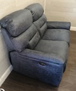 TWO SEATER SLATE BLUE ELECTRIC RECLINER SOFA
