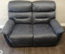 TWO SEATER SLATE BLUE ELECTRIC RECLINER SOFA