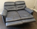 TWO SEATER SLATE BLUE ELECTRIC RECLINER SOFA