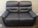 TWO SEATER SLATE BLUE ELECTRIC RECLINER SOFA