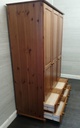 Pine Triple Wardrobe With Drawers