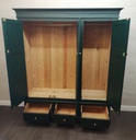 Large Pine Painted Rreen Wardrobe