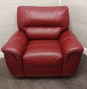 Red Leather Electric Recliner Armchair