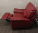 Red Leather Electric Recliner Armchair