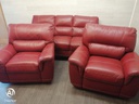 Red Leather Electric Recliner Armchair