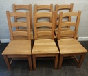 6 x Solid Ladder Back Dining Chairs