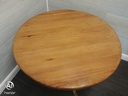 3FT 7&quot; THICK TOP ROUND SOLID PINE TABLE