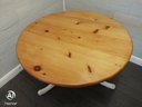 ROUND SOLID PINE TABLE SHABBY CHIC PAINTED TABLE