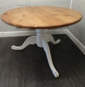 ROUND SOLID PINE TABLE SHABBY CHIC PAINTED TABLE