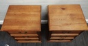 PAIR PINE THREE DRAWER BEDSIDES CHESTS