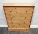 Solid Pine Shoe Storage Cupboard with Two Drawers
