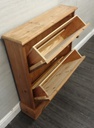 Solid Pine Shoe Storage Cupboard with Two Drawers