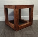 DARK WOOD SQUARE SIDE TABLE
