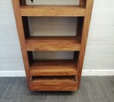 DARK WOOD OPEN BACK BOOKCASE