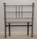 3ft Grey Metal Headboard