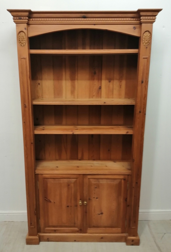 SOLID PINE CUPBOARD BASE BOOKCASE