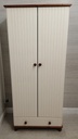 two door off white shaker style wardrobe