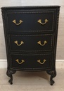 MARIE ANTOINETTE STYLE bedside chest  PAINTED IN ‘NATURAL CHARCOAL