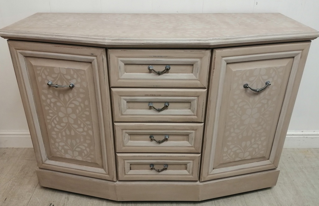 modern TRIPLE painted SIDEBOARD