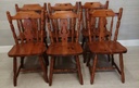 SET OF six HONEY PINE DINING CHAIRS