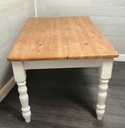 white SHABBY CHIC SOLID PINE DINING TABLE